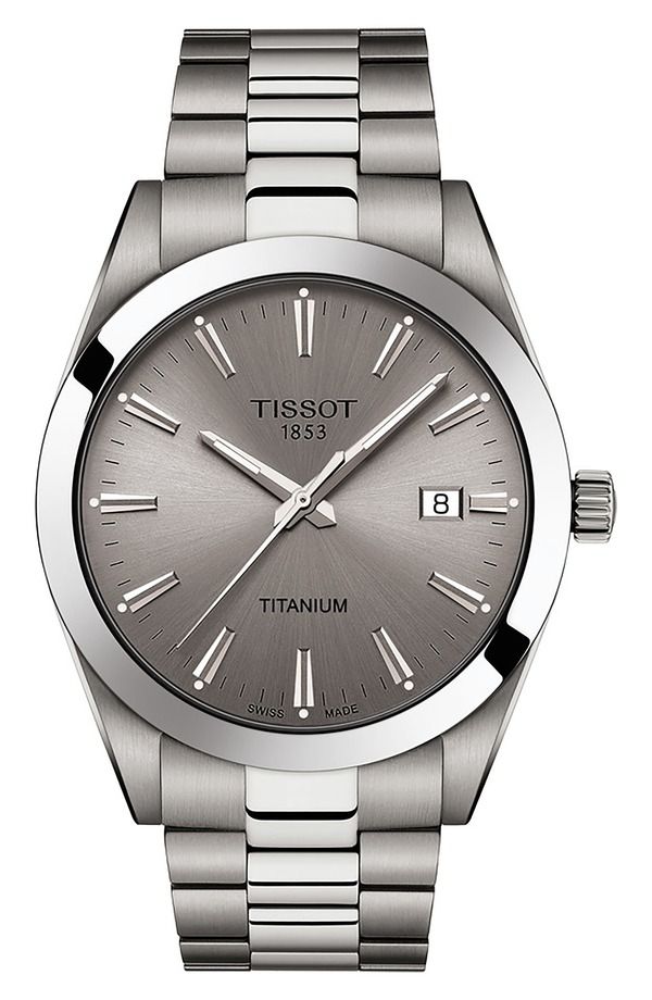 ティソット メンズ アクセサリー 腕時計 Tissot Gentleman Titanium Bracelet Watch 40mm Grey グレー