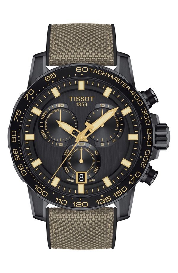ティソット メンズ アクセサリー 腕時計 TissotSport Supersport Giro Chronograph Interchangeable Strap Watch 455mm Black
