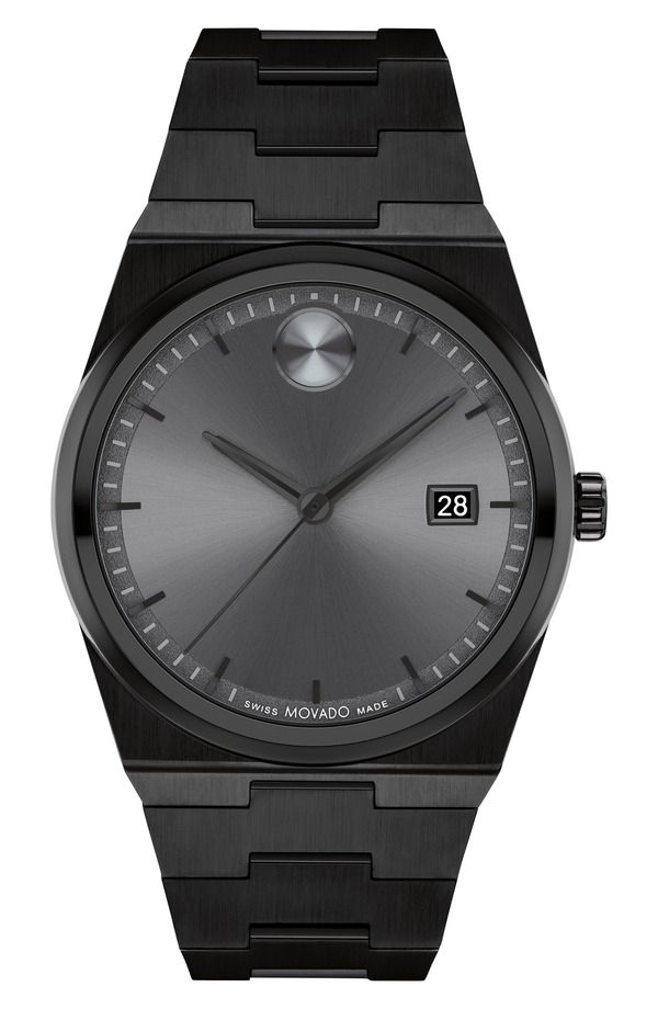 モバド メンズ アクセサリー 腕時計 Movado Quest Bracelet Watch 40mm Gray Dial グレー