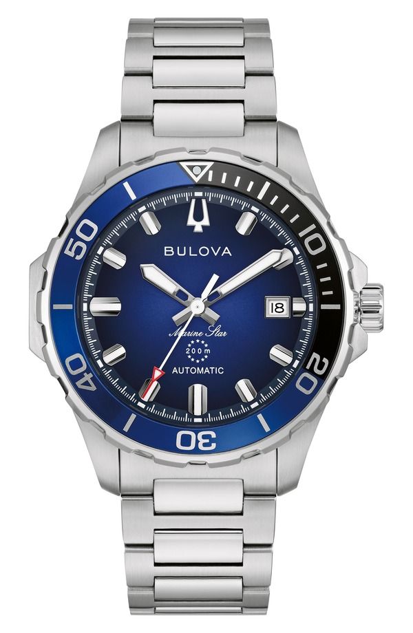 ブロバ メンズ アクセサリー 腕時計 BULOVA Marine Star Series Bracelet Watch 41mm SilverTone シルバー