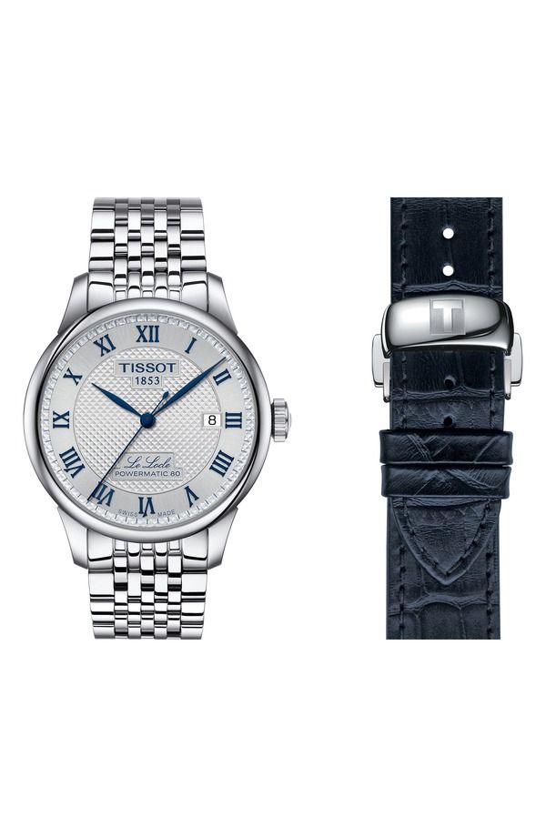 ティソット メンズ アクセサリー 腕時計 Tissot Le Locle Powermatic 80 Automatic Bracelet Watch 39mm Silver シルバー