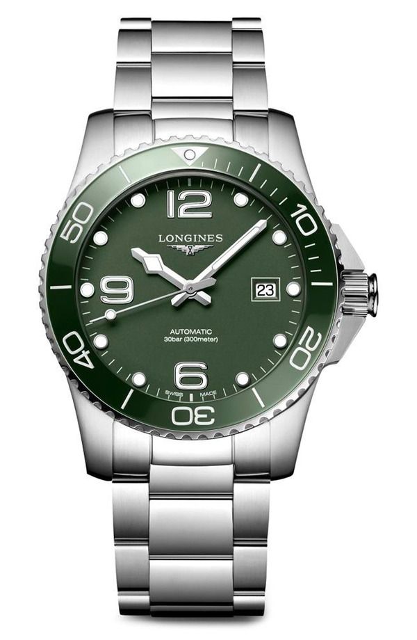 ロンジン メンズ アクセサリー 腕時計 Longines HydroConquest Automatic Bracelet Watch 41mm Green グリーン