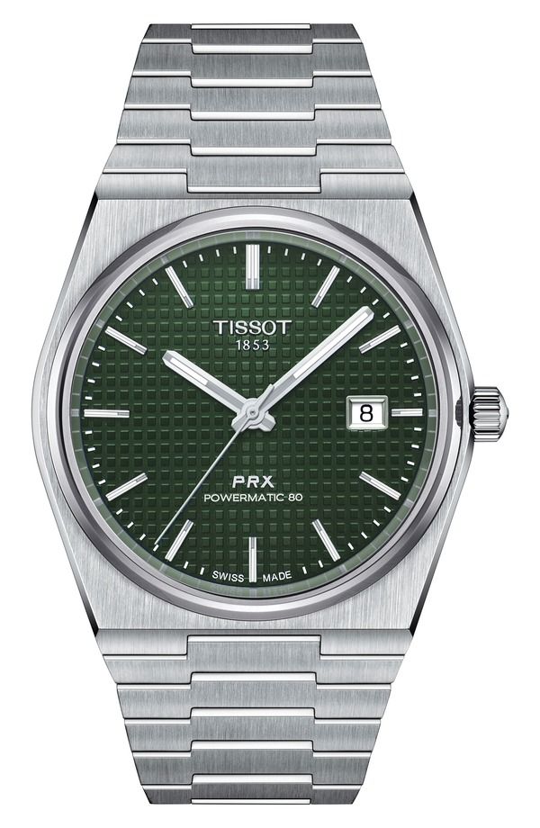 ティソット メンズ アクセサリー 腕時計 Tissot PRX Auto Powermatic 80 Bracelet Watch 40mm Green グリーン