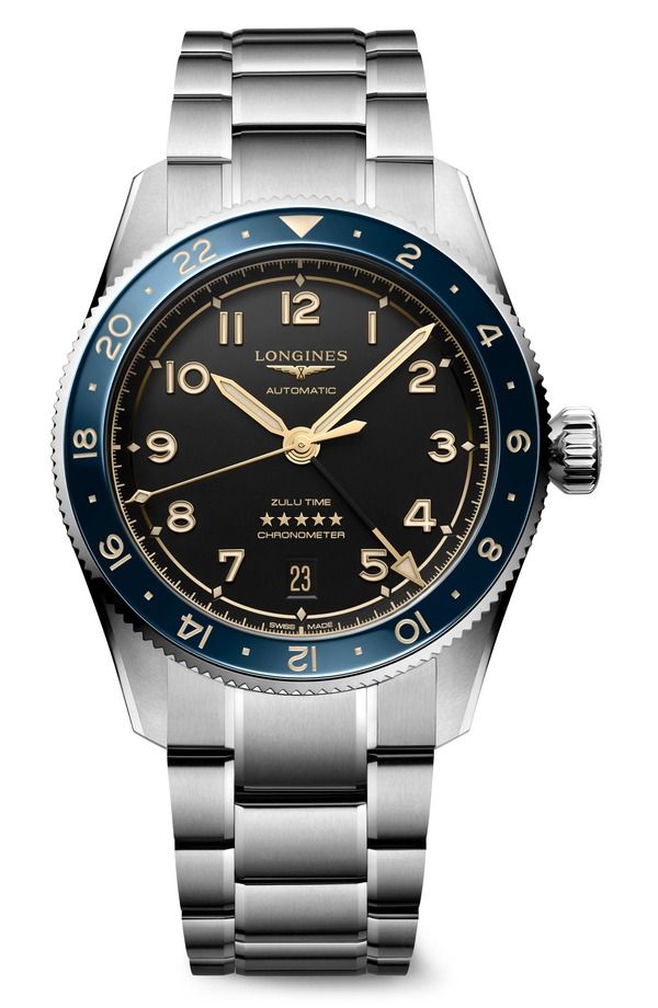 ロンジン メンズ アクセサリー 腕時計 Longinespirit Zulu Bracelet Watch 39mm Black ブラック