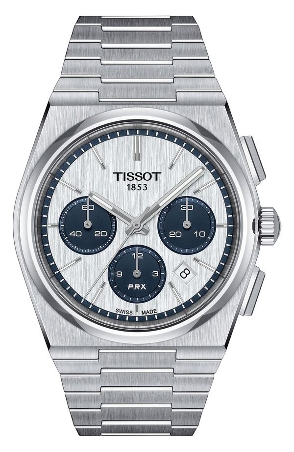 ティソット メンズ アクセサリー 腕時計 Tissot PRX Chronograph Bracelet Watch 42mm Grey グレー