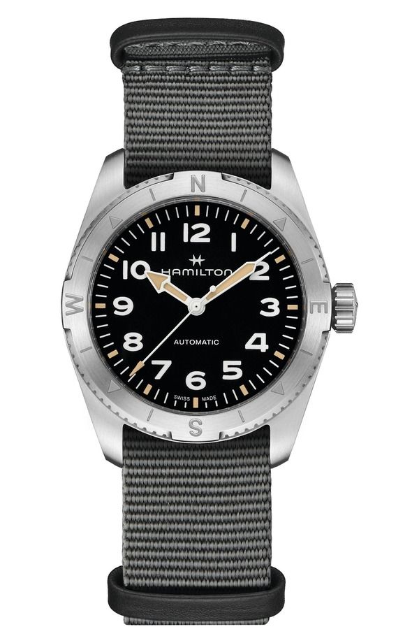 ハミルトン メンズ アクセサリー 腕時計 Hamilton Khaki Field Expedition Automatic NATO Strap Watch 37mm Black ブラック