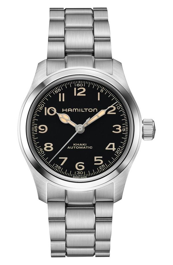 ハミルトン メンズ アクセサリー 腕時計 Hamilton Khaki Field Automatic Bracelet Watch 38mm Black ブラック 153,900円