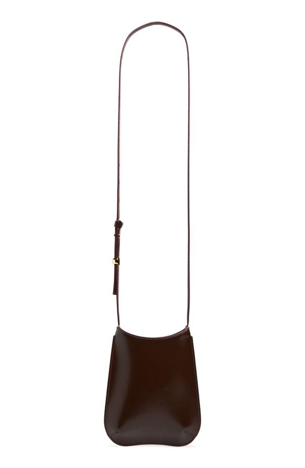 ジャクエムス レディース バッグ レザー Jacquemus The Bisou Leather Phone Crossbody Bag Dark Burgundy バーガンディ
