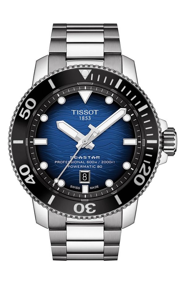 ティソット メンズ アクセサリー 腕時計 Tissot Seastar 2000 Professional Powermatic 80 Bracelet Watch 46mm Blue Gradien