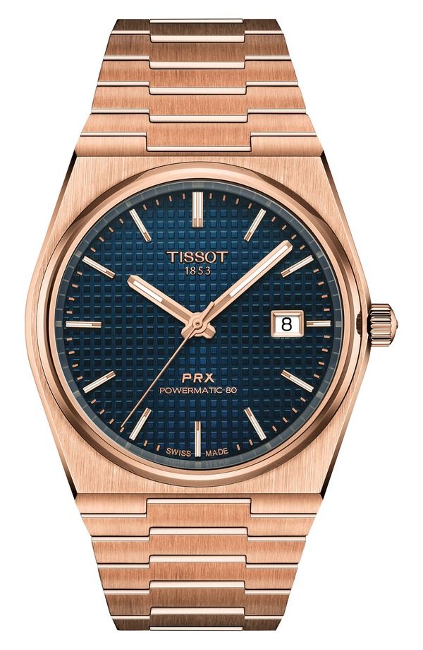 ティソット メンズ アクセサリー 腕時計 Tissot PRX Powermatic 80 Bracelet Watch 40mm Blue ブルー
