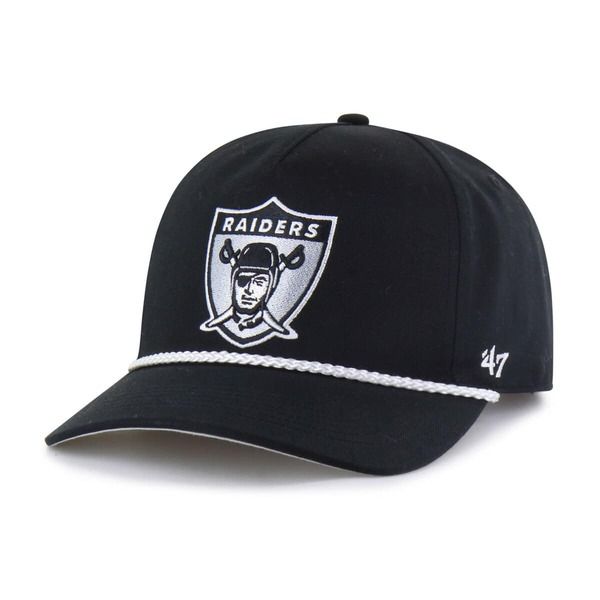 フォーティーセブン メンズ アクセサリー 帽子 Mens 47 Black Las Vegas Raiders Rope Hitch Adjustable Hat Black ブラック