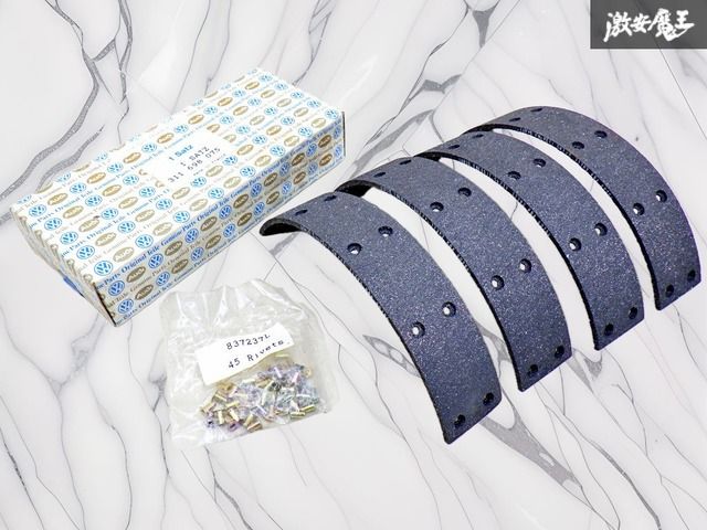 【当時物 // 未使用品！】フォルクスワーゲン 純正 タイプ3 ブレーキライニング ブレーキシュー 1台分 311698075