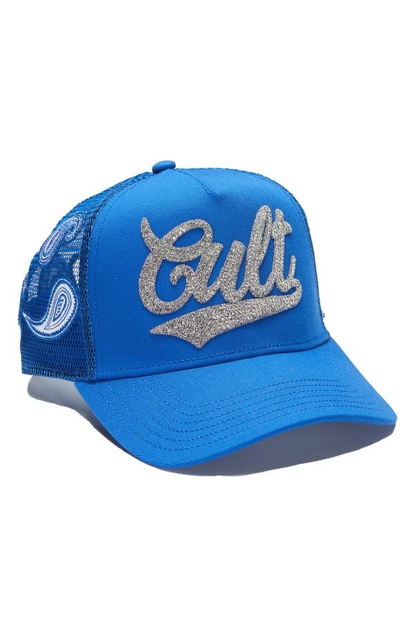 カルト オブ インディビジュアリティ メンズ アクセサリー 帽子 ロゴ Cult of Individuality Paisley Crystalogo Trucker Hat Royal Blue