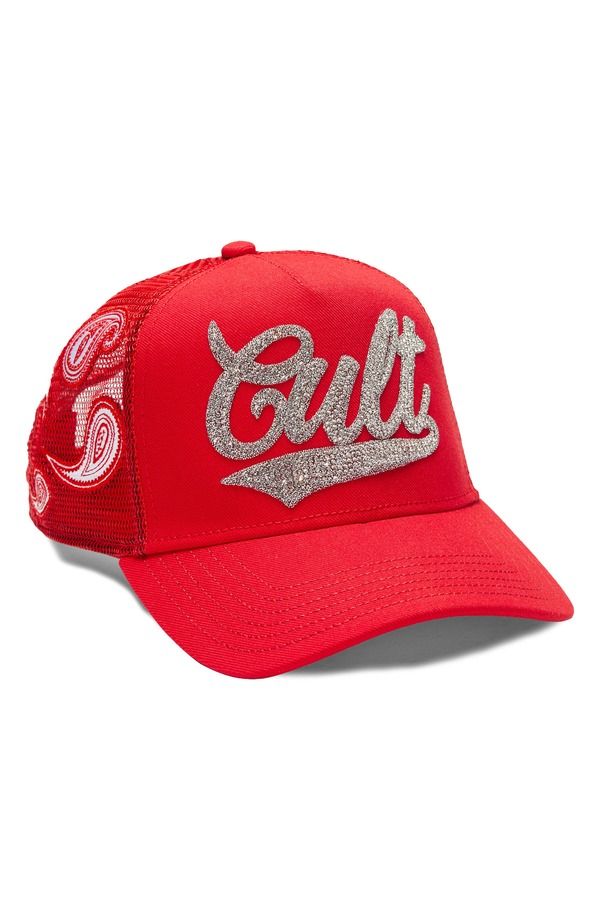 カルト オブ インディビジュアリティ メンズ アクセサリー 帽子 ロゴ Cult of Individuality Crystalogo Trucker Hat Red レッド