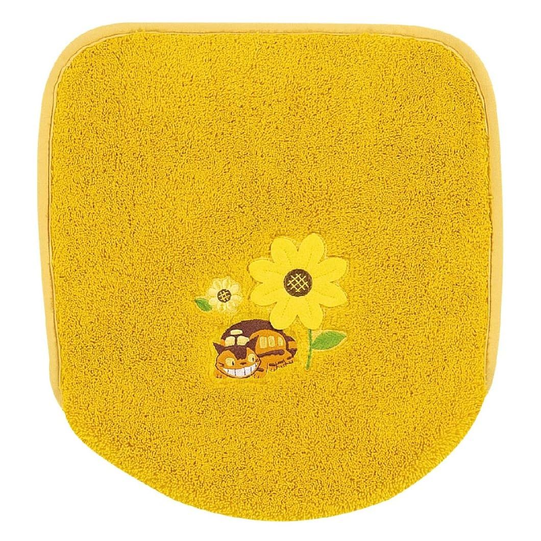 となりのトトロ ねこバス トイレマット セット ４点 イエロー ジブリ センコー トトロ 兼用型 花のバス停