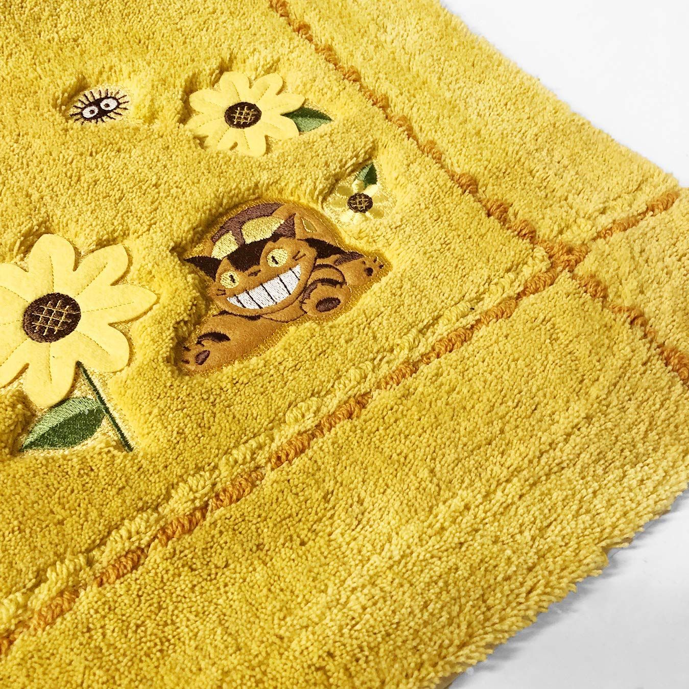 となりのトトロ ねこバス トイレマット セット ４点 イエロー ジブリ センコー トトロ 兼用型 花のバス停