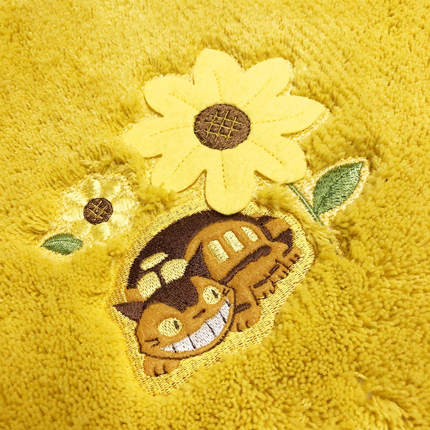 となりのトトロ ねこバス トイレマット セット ４点 イエロー ジブリ センコー トトロ 兼用型 花のバス停
