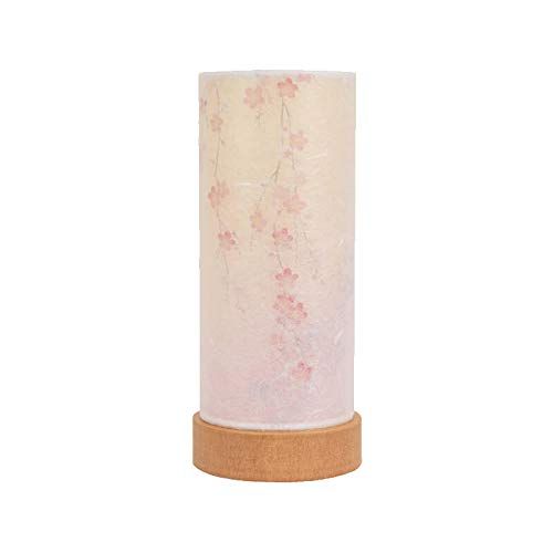 ★新品★お仏壇のなごみ工房 【盆提灯・盆ちょうちん】 和照灯 オリジナル 丸山 枝垂れ桜 電池式 コードレス ◆火袋経 81mm×高さ182mm 7ab521dd