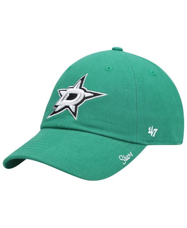 【送料無料】 47ブランド レディース 帽子 アクセサリー Womens Kelly Green Dallas Stars Team Miata Clean Up Adjustable Hat Kel