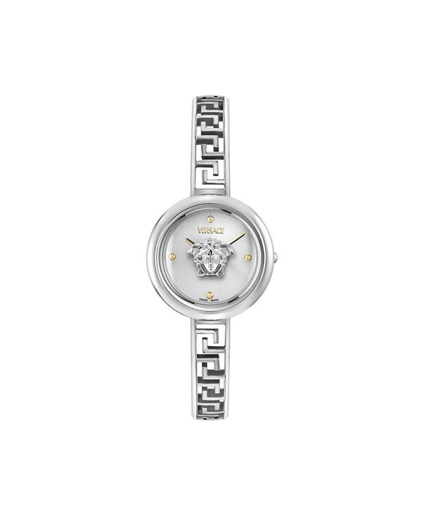 【送料無料】 ヴェルサーチ レディース 腕時計 アクセサリー Womens Medusa Eclipse Silver Stainless Steel Bracelet Watch 28mm Silv