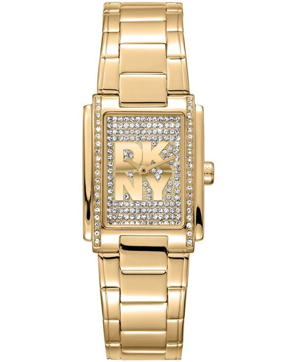 【送料無料】 ダナ キャラン ニューヨーク レディース 腕時計 アクセサリー Womens Crystal Dial Crystal Accented Dial GoldTone Stainless