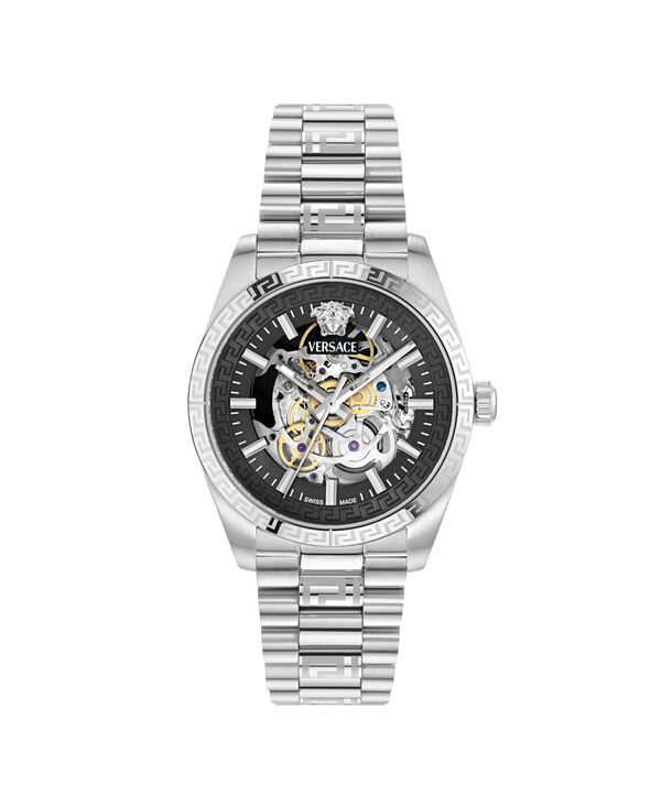 【送料無料】 ヴェルサーチ メンズ 腕時計 アクセサリー Mens Millenyium Limited Edition Automatic Silver Stainless Steel Bracel