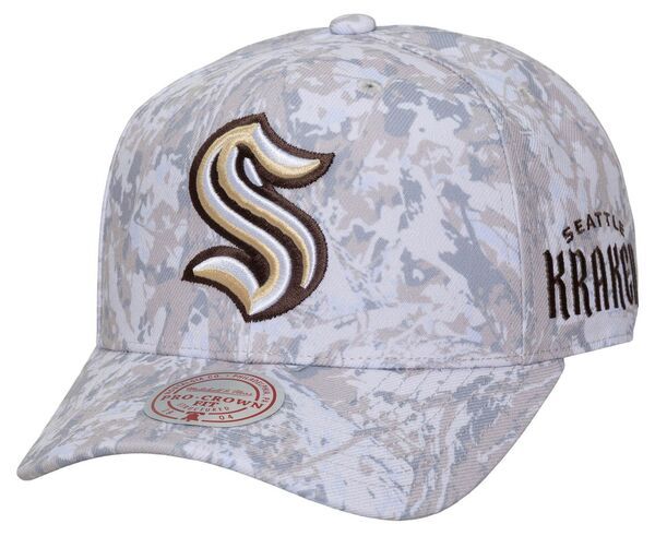 ミッチェルネス メンズ アクセサリー 帽子 Mitchell Ness Menseattle Kraken Camo True Timber Pro Crown Snapback Hat NoColo