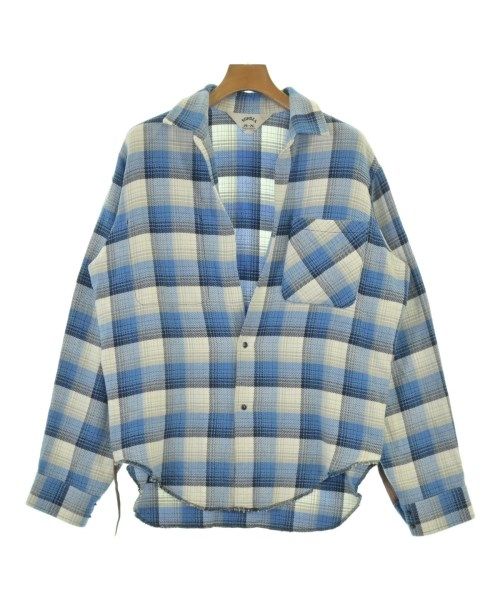 SUNSEA サンシー カジュアルシャツ L 青 【古着】【中古】【送料無料】 SUNSEA カジュアルシャツ メンズ 【古着】【中古】【送料無料】 - メルカリ