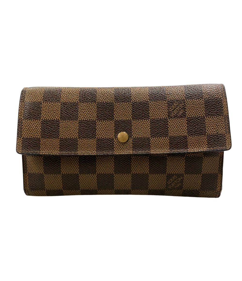 ルイ・ヴィトン 三つ折り財布 ポルトトレゾール インターナショナル ダミエ N61215 レディース LOUIS VUITTON