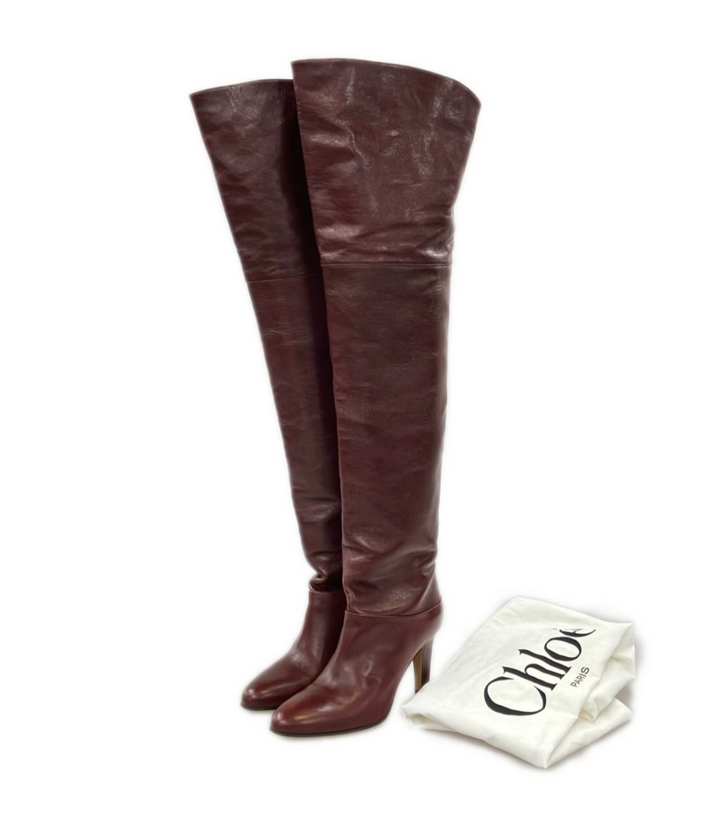クロエ ロングブーツ ニーハイ レディース SIZE 38 (24.5cm) Chloe