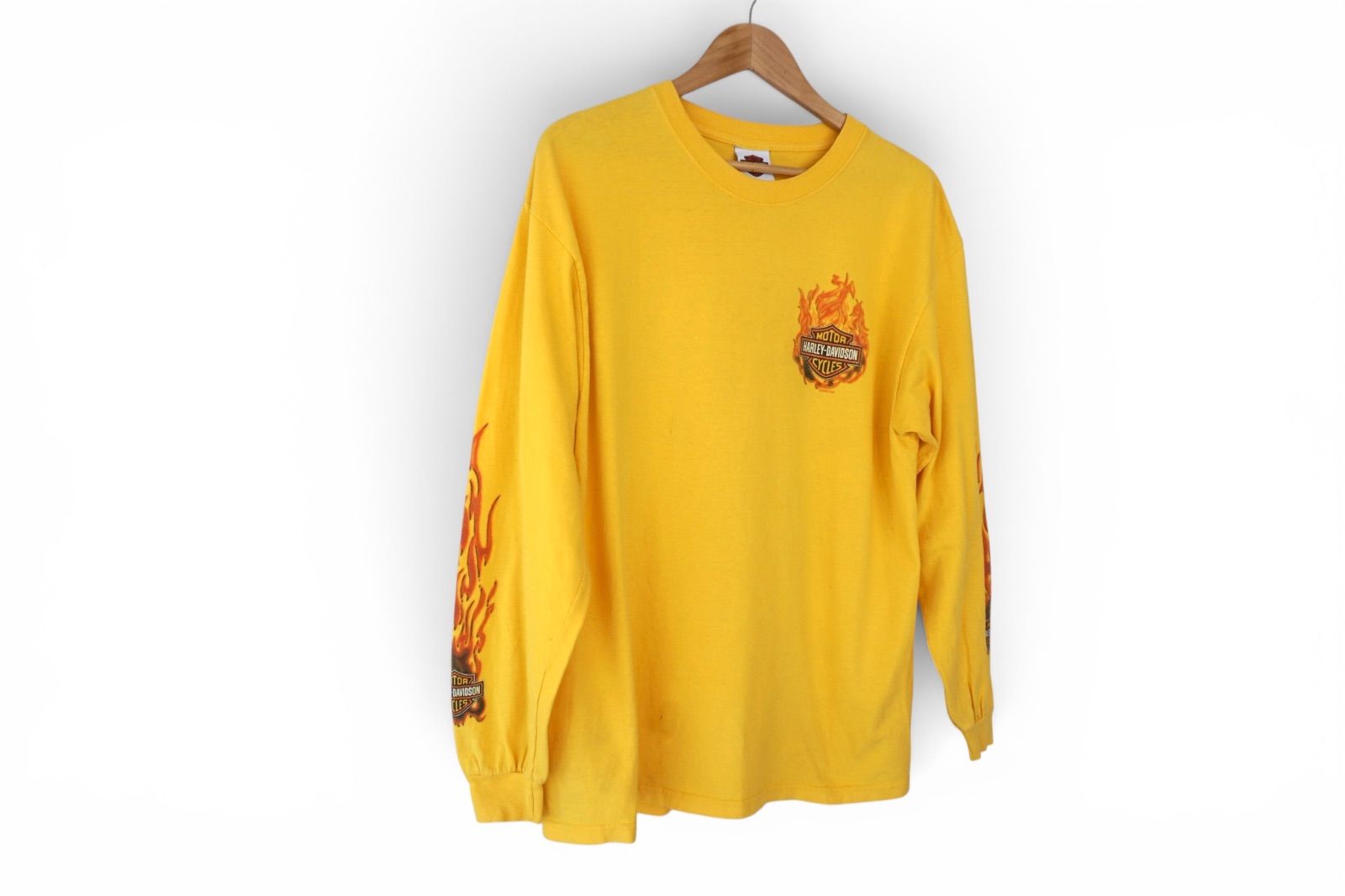 Harley-Davidson Tシャツ イエロー　フレイム Harley-Davidson ハーレーダビッドソン Mile High Yellow Long Sleeve