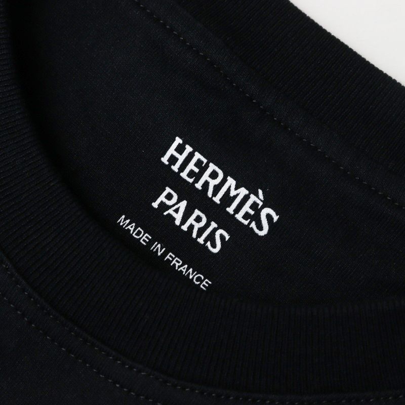 美品 2024SS JPタグ エルメス HERMES H刺繍ポケット 半袖Tシャツ 38