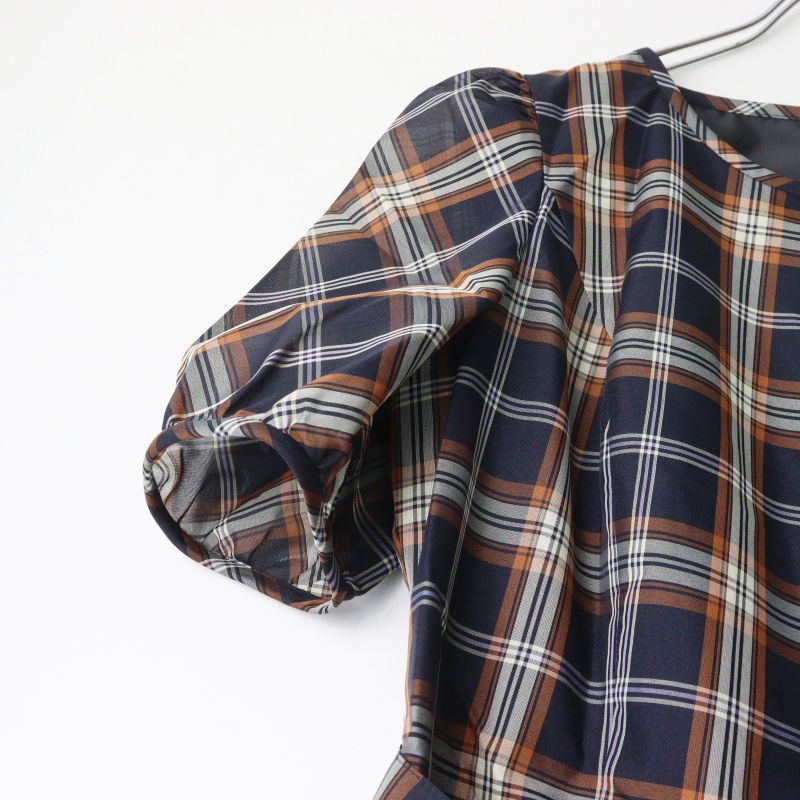 未使用 定価4.4万 2024AW エムズグレイシー M'S GRACY チェックリボン