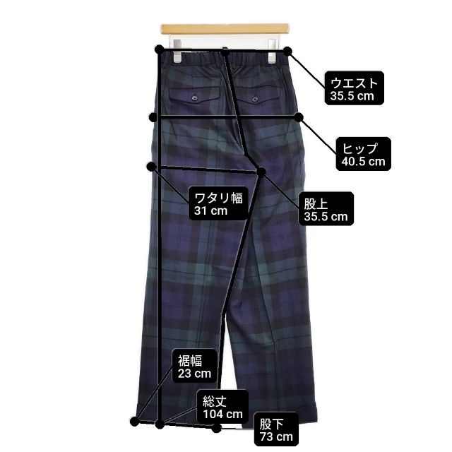 marka DOUBLE PLEATED CLASSIC WIDE TROUSERS ORGANIC WOOL TROPICAL 定価36300円 パンツ ネイビー グリーン メンズ マーカ【中古】6-0711G∞ marka DOUBLE PLEATED CLASSIC WIDE TROUSERS ORGANIC WOOL TROPICAL
