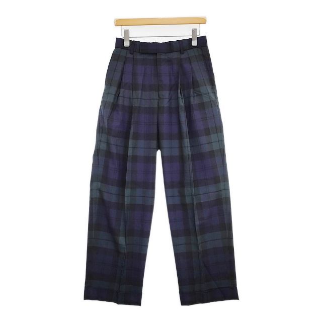 marka DOUBLE PLEATED CLASSIC WIDE TROUSERS ORGANIC WOOL TROPICAL 定価36300円 パンツ ネイビー グリーン メンズ マーカ【中古】6-0711G∞ marka DOUBLE PLEATED CLASSIC WIDE TROUSERS ORGANIC WOOL TROPICAL