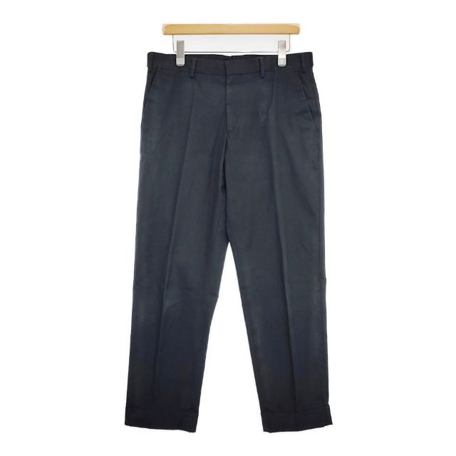 DRIES VAN NOTEN パンツ ネイビー サイズ48 DRIES VAN NOTEN サイドアジャスター スラックスパンツ コットン