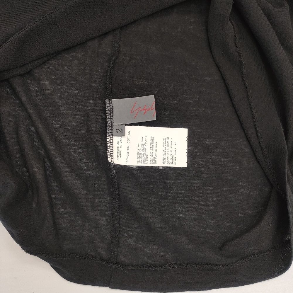 Yohji Yamamoto +NOIR シアー バックボタン コットン サイズ2 半袖T