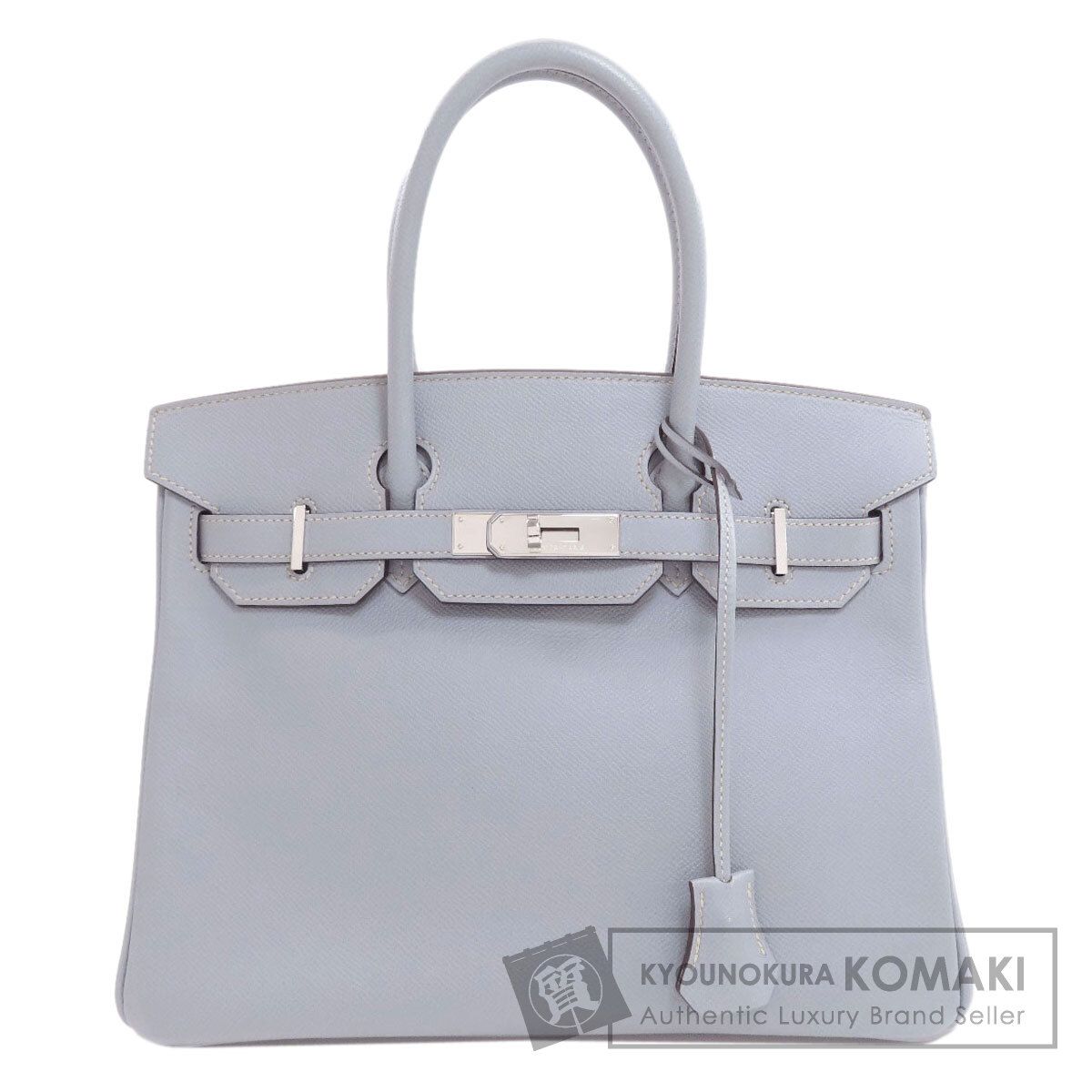 HERMES エルメス バーキン30 ブルーリン シルバー金具 ハンドバッグ エプソン レディース [中古]