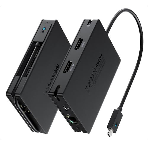 Cable Matters 8-in-1 ポータブル 40Gbps USB4 ハブ USB 4 ドック デュアル DisplayPort 4K@60Hz 単一 DisplayPort 8K@60Hz 100W PD ギガビットイーサネット XPS/Surfac