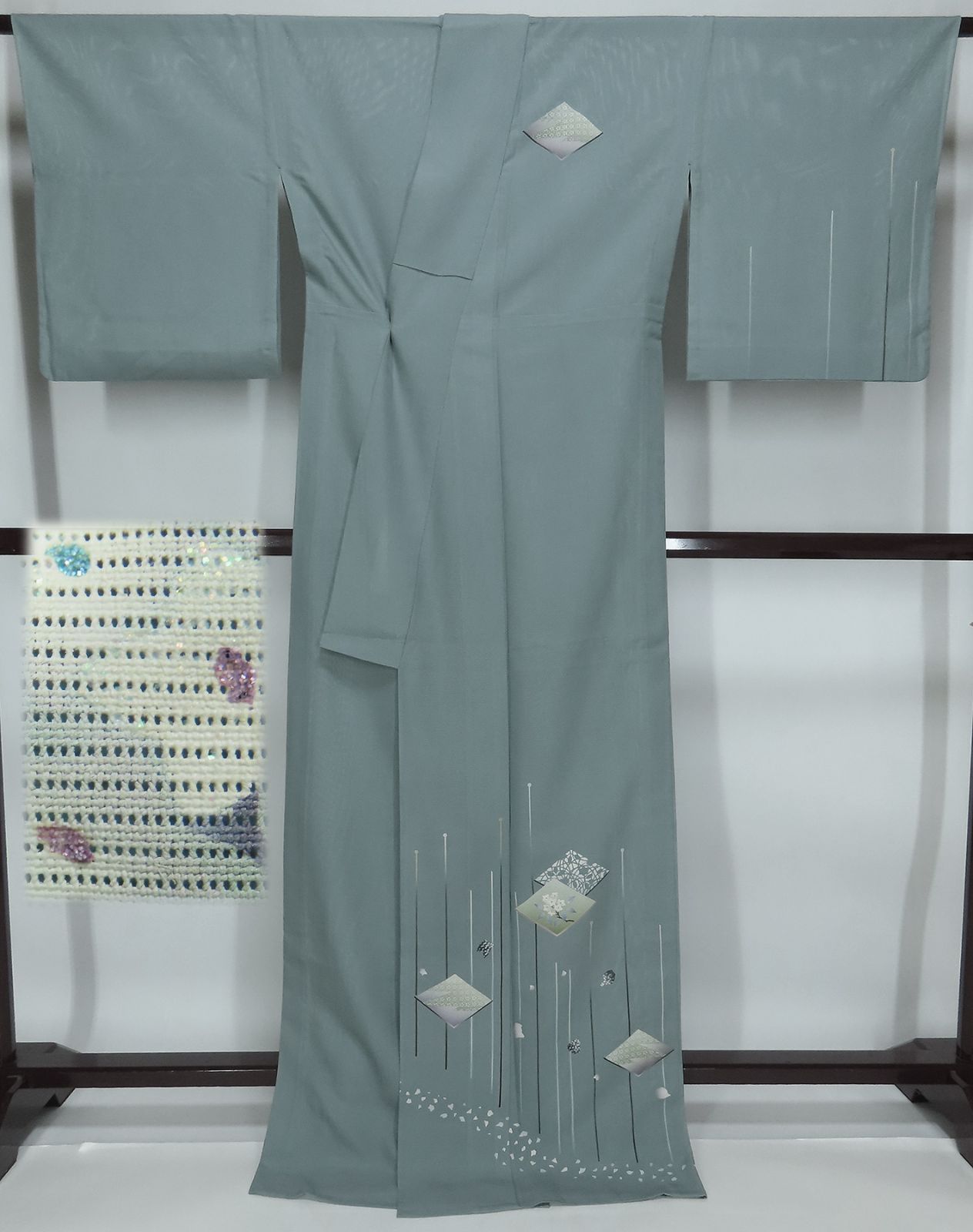 夏物 絽付下げ 正絹 裄67cm 身丈167cm 【中古】美品 3531ell - メルカリ