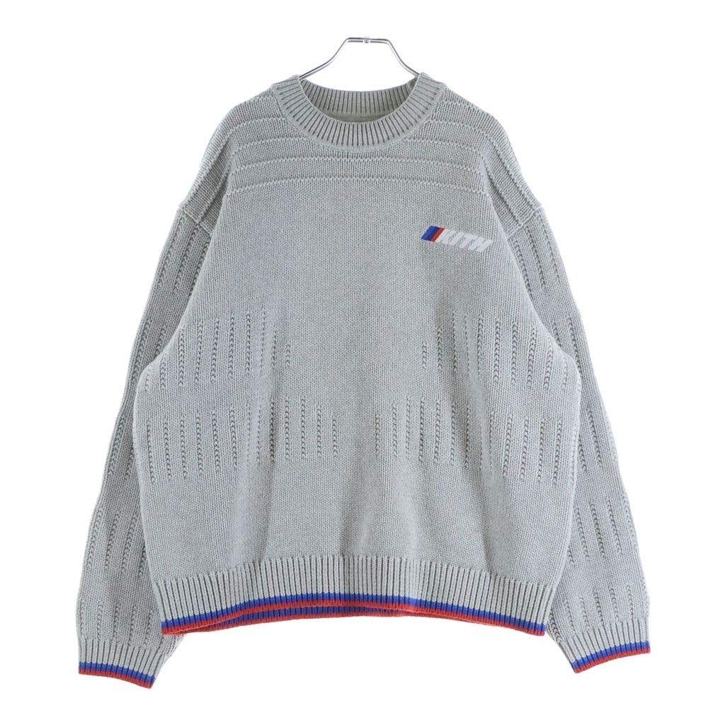 KITH (キス) xBMW Sven Crewneck Sweater ロゴ刺繍 クルーネック ニット セーター グレー 17,243円