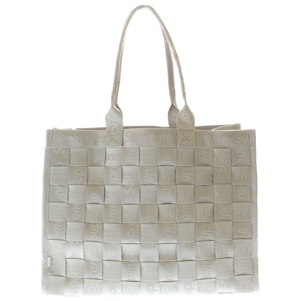 SUPREME (シュプリーム) 24SS Woven Tote Bag ロゴジャガード ウーブン