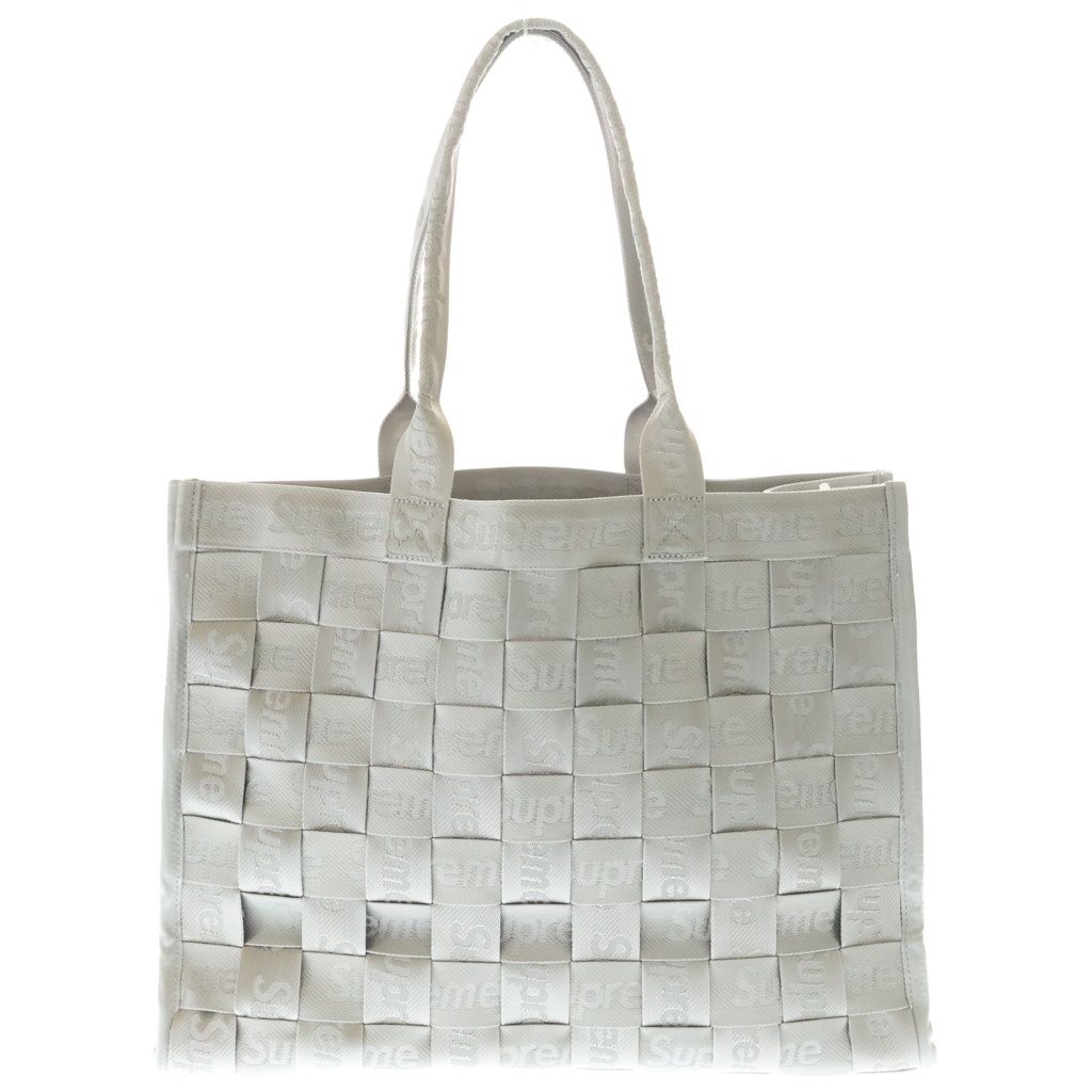 SUPREME (シュプリーム) 24SS Woven Tote Bag ロゴジャガード ウーブン
