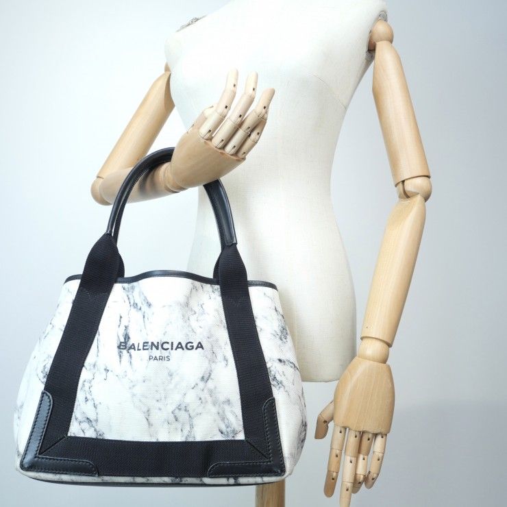 BALENCIAGA（バレンシアガ）ネイビー カバス S トートバッグ ポーチ