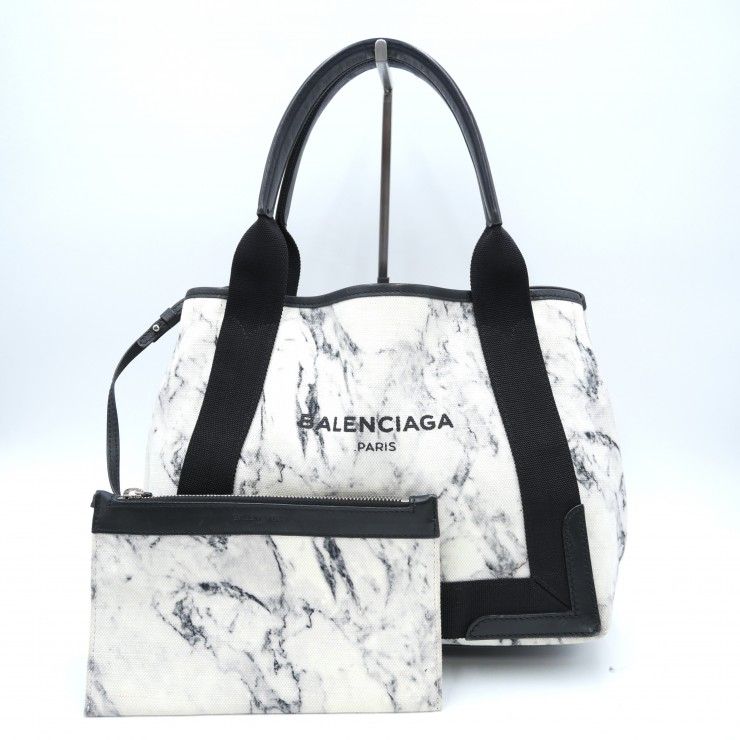BALENCIAGA（バレンシアガ）ネイビー カバス S トートバッグ ポーチ