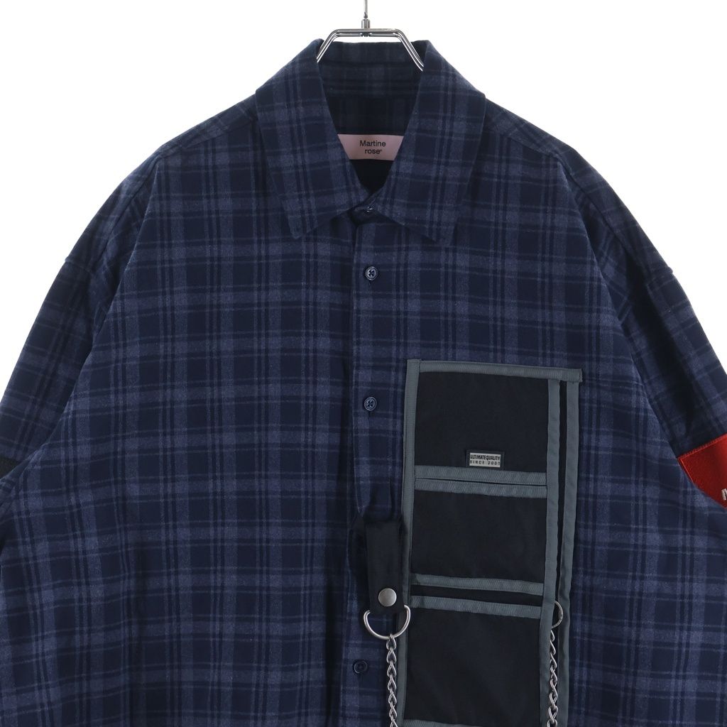 MARTINE ROSE (マーティンローズ) WALLET SHIRT ウォレット チェック