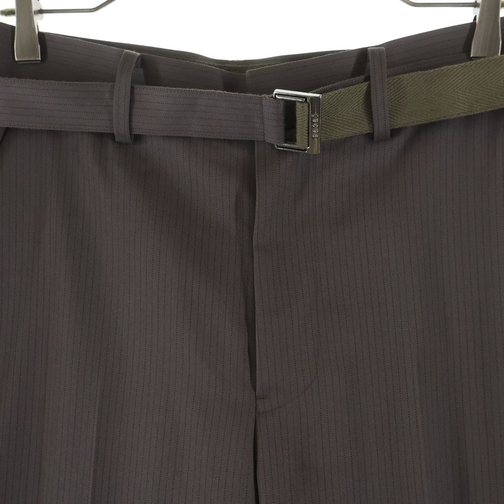 Sacai (サカイ) 25SS Doeskin Pants ドスキン パンツ ブラウン 03634M