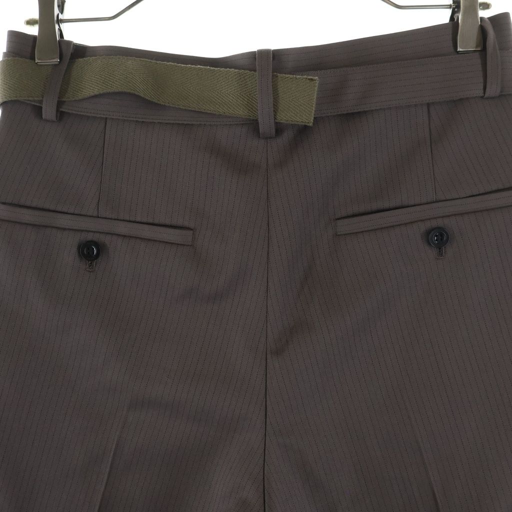 Sacai (サカイ) 25SS Doeskin Pants ドスキン パンツ ブラウン 03634M