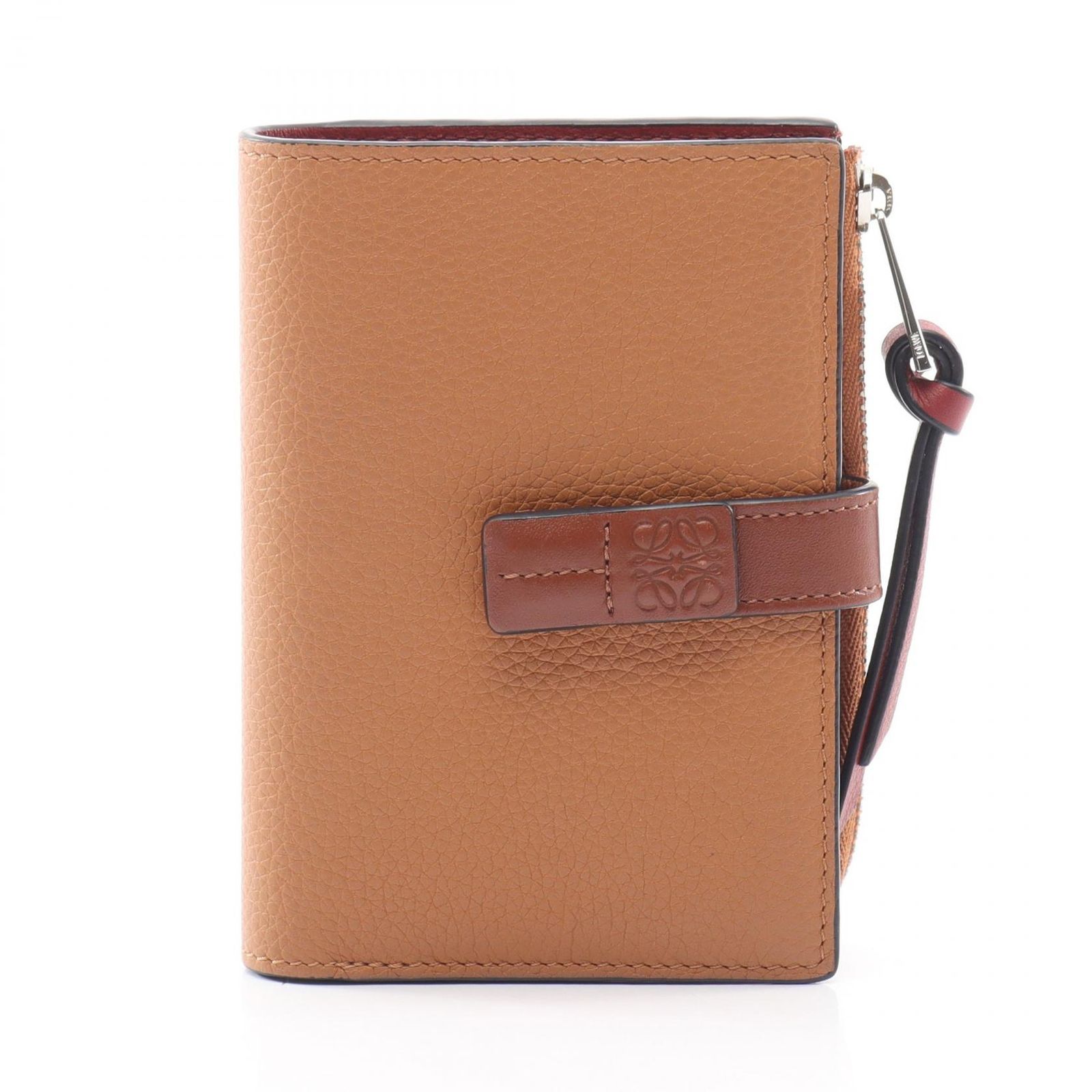 ロエベ LOEWE 二つ折り財布 スリム ジップ バイフォールド ウォレット C660P30X02 ブラウン/レッド レザー スリム ジップ バイフォールド 二つ折り財布 レディース 31,265円