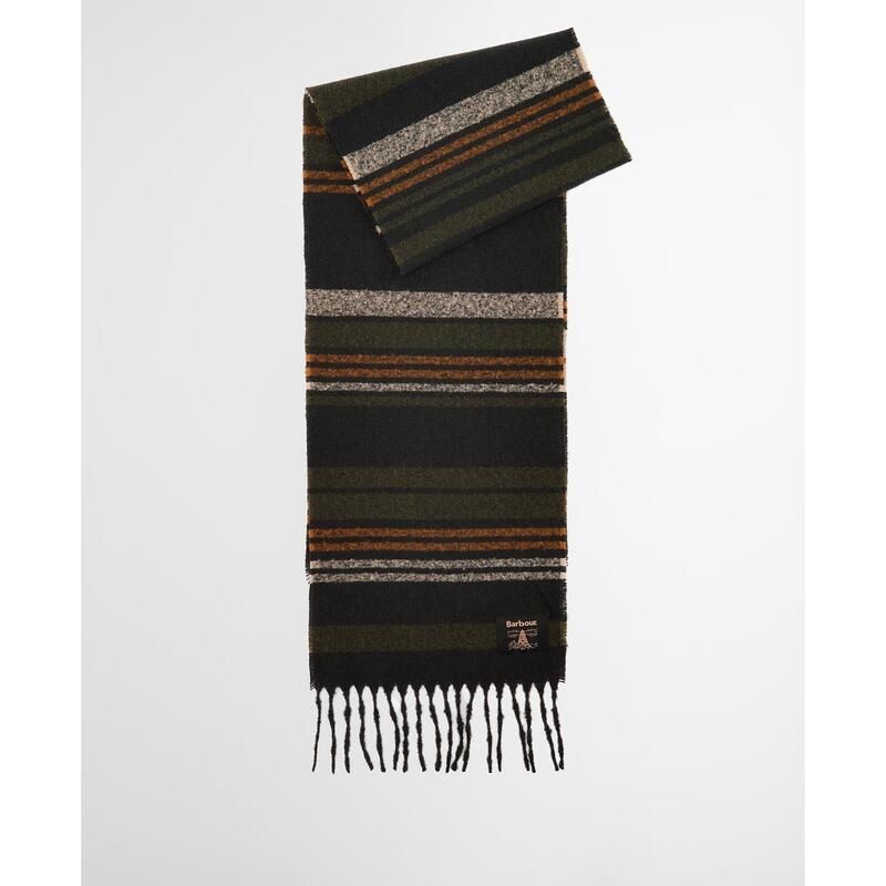 バブアー メンズ アクセサリー マフラー・ストール・スカーフ Barbour Alston Stripe Scarf Forest Green グリーン